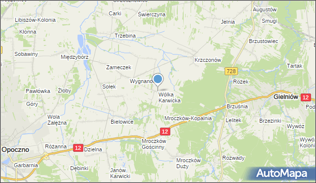 mapa Wólka Karwicka, Wólka Karwicka na mapie Targeo